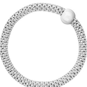 Silpada Chic Stretch Bracelet Polished Italian-made sterling silver mesh design.